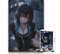 Rompecabezas para Adultos de 1000 Piezas de Chica de Anime en una habitación Oscura Diversión Familiar y Noche de Juegos, Pero Divertido y Gracioso Regalo Divertido Tamaño 38x26cm