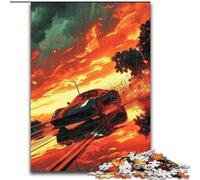 Rompecabezas para Adultos de 1000 Piezas de Coches Deportivos clásicos Coloridos Hechos de Madera, Juego Familiar Interactivo, Apto para Mayores de 14 años, 50x75cm para Juego Familiar Interactivo