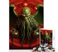Rompecabezas para Adultos de 1000 Piezas de Cthulhu decoración navideña Juguetes antiestrés Grandes Regalos y Juguetes Juegos relajantes Entrena tu Cerebro y Tus Manos tamaño 38x52cm
