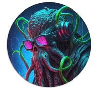 Rompecabezas para Adultos de 1000 Piezas de Cthulhu Rising Rompecabezas Redondos de 1000 Piezas para Relajarse y desafiar Arte Decorativo Colorido para el hogar Regalo Ideal para Amigos (67,5x67,5cm)