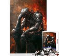 Rompecabezas para Adultos de 1000 Piezas de Dark Souls Knight Juguetes antiestrés Regalos de Amigo Secreto Juegos educativos Que ayudan a ejercitar el Cerebro Tamaño 50x75cm