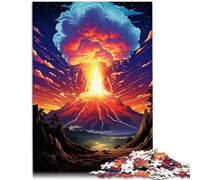 Rompecabezas para adultos de 1000 piezas de erupción de volcán rompecabezas rompecabezas único cumpleaños 14.95 x 20.47 pulgadas para niños de 14 años