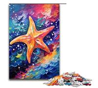 Rompecabezas para Adultos de 1000 Piezas de Estrella de mar de Splatters con Muchas Nubes Gruesas de Colores Cada Pieza es única Juego desafiante y Divertido para Toda la Familia 75x50cm