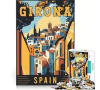 Rompecabezas para Adultos de 1000 Piezas de Girona, España, Juguetes de Bricolaje, Carrera de Velocidad Manual, con Piezas de Formas aleatorias Que encajan Perfectamente 38x52cm