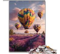 Rompecabezas para Adultos de 1000 Piezas de Globo aerostático Color Lavanda,para Mayores de 14 años Cada Pieza es única Juego Divertido y desafiante para Toda la Familia Un Buen Regalo tamaño 50x75cm