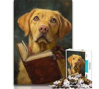 Rompecabezas para Adultos de 1000 Piezas de Golden Retriever para Leer con dificultad Ideal para aliviar el estrés Regalo de Amigo Secreto 75x50cm