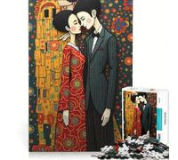 Rompecabezas para Adultos de 1000 Piezas de Gustav Klimt y Tim Burton, Juego práctico, para Relajarse intelectualmente, Regalo de cumpleaños, Regalo de Viaje 50x75cm