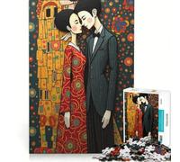 Rompecabezas para Adultos de 1000 Piezas de Gustav Klimt y Tim Burton, Juegos educativos, decoración, Cada Pieza es única 38x26cm