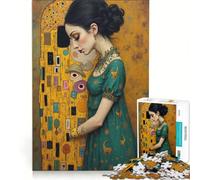 Rompecabezas para Adultos de 1000 Piezas de Gustav Klimt y Tim Burton, Juegos educativos, para la diversión Familiar, colección de Artistas, Bellas Artes 38x26cm