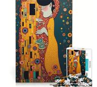 Rompecabezas para Adultos de 1000 Piezas de Gustav Klimt y Tim Burton, Juegos relajantes, Que mejoran la Memoria, cumpleaños y Navidad 38x26cm