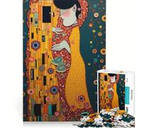 Rompecabezas para Adultos de 1000 Piezas de Gustav Klimt y Tim Burton, Juguetes para armar, para la diversión Familiar, con Piezas de Formas aleatorias Que encajan Perfectamente 50x75cm