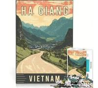Rompecabezas para Adultos de 1000 Piezas de Ha Giang en Vietnam, Juego Educativo, decoración del hogar, fortalece el Amor Entre Parejas 38x26cm