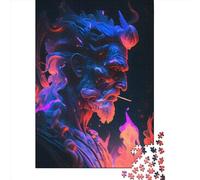 Rompecabezas para Adultos de 1000 Piezas de Hades en Llamas, Juego Educativo, desafío, 1000 Piezas (75 x 50 cm)