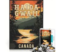 Rompecabezas para Adultos de 1000 Piezas de Haida Gwaii en Canadá, Juego práctico, Actividades Familiares, Lista de Deseos con Papá Noel 50x75cm