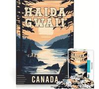 Rompecabezas para Adultos de 1000 Piezas de Haida Gwaii en Canadá, Juegos Familiares, Actividades Divertidas en casa, Regalo de cumpleaños, obsequios 38x26cm