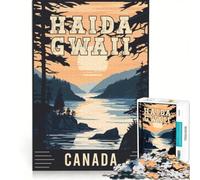 Rompecabezas para Adultos de 1000 Piezas de Haida Gwaii en Canadá, Juegos Familiares, análisis y lógica, para Mejorar el Amor Entre Parejas 50x75cm