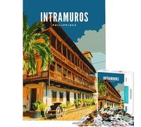 Rompecabezas para Adultos de 1000 Piezas de Intramuros Filipinas para Juegos educativos Juegos Familiares desafíos difíciles Ideas de Regalos (tamaño 50x75cm)