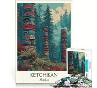 Rompecabezas para Adultos de 1000 Piezas de Ketchikan, Alaska, Juguetes para armar, Carrera de Velocidad Manual, con Piezas de Formas aleatorias Que encajan Perfectamente 50x75cm