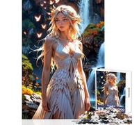 Rompecabezas para Adultos de 1000 Piezas de la Cazadora del Reino de Cristal decoración del hogar Juguetes Ideas de Regalo Juego de ingenio Mejora el Amor Entre Parejas tamaño 50x75cm