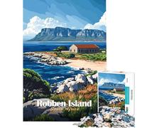 Rompecabezas para Adultos de 1000 Piezas de la Isla Robben Sudáfrica Rompecabezas para Adultos Juegos relajantes decoración de Pared cumpleaños y Navidad (tamaño 50x75cm)