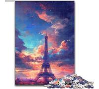 Rompecabezas para Adultos de 1000 Piezas de la Torre Eiffel de París. Rompecabezas para Adultos de 1000 Piezas imposibles, Juegos educativos de decoración del hogar y Regalos (tamaño 50x75cm).
