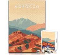 Rompecabezas para Adultos de 1000 Piezas de Las montañas del Atlas,Marruecos,Juego Imposible,Regalo de cumpleaños,tamaño 38x52cm