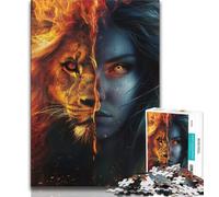 Rompecabezas para Adultos de 1000 Piezas de Leo Woman, diseño Vibrante y único, una Experiencia Relajante y desafiante (tamaño 38x26cm)