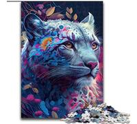 Rompecabezas para Adultos de 1000 Piezas de Leopardo de Las Nieves Colorido Hecho de Madera, Juego Familiar Interactivo, Adecuado para Mayores de 14 años 50x75cm para Juego Familiar Interactivo