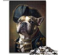Rompecabezas para Adultos de 1000 Piezas de Madera con diseño de Bulldog francés y napoleón Ideal para diversión Familiar, relajación50x75cm Juego Educativo y Divertido para decoración del hogar