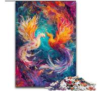 Rompecabezas para Adultos de 1000 Piezas de Madera con diseño de fénix Colorido, Ideal para Disfrutar en casa 50x75cm, Ideal para una Noche de Juegos en Familia