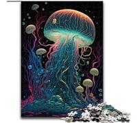Rompecabezas para Adultos de 1000 Piezas de Madera con diseño de Hongos psicodélicos, Juego Interactivo Familiar, Apto para Mayores de 14 años, 50x75cm