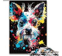 Rompecabezas para Adultos de 1000 Piezas de Madera con diseño de Perro Crestado Chino, Juego Interactivo Familiar, Apto para Mayores de 14 años, 50x75cm, un Regalo Ideal para Navidad o cumpleaños
