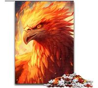 Rompecabezas para Adultos de 1000 Piezas de Madera con Fuego y relámpagos, diseño de águila, Mayores de 14 años, 50x75cm, Ideal para Fiestas de cumpleaños de Hombres y Mujeres