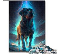 Rompecabezas para Adultos de 1000 Piezas de Madera de Perro Rottweiler, Juego Interactivo Familiar, Apto para Mayores de 14 años, 50x75cm, para Juego Interactivo Familiar