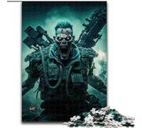 Rompecabezas para Adultos de 1000 Piezas de Madera de un Soldado Zombi del ejército Muerto, Mayores de 14 años,50x75cm,desafiante Rompecabezas,Juguete Relajante para Adolescentes