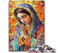 Rompecabezas para Adultos de 1000 Piezas de Nuestra Señora de Guadalupe Rezando Desafiante de completar, Pero Divertido y Divertido Regalos y cumpleaños únicos 50x75cm