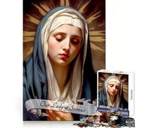 Rompecabezas para Adultos de 1000 Piezas de Nuestra Señora de los Dolores Juguete Que desafía la Mente Diversión Garantizada Corte (38x52cm)