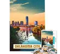 Rompecabezas para Adultos de 1000 Piezas de Oklahoma City para Juegos educativos desafío Juguete Juego de ingenio Regalo de cumpleaños (tamaño 38x26cm)