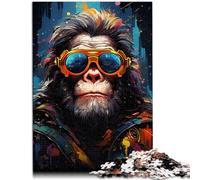 Rompecabezas para adultos de 1000 piezas de orangután Boss Brain Teaser Puzzle de 19.7 x 29.5 pulgadas, una obra de arte para adolescentes a partir de 14 años