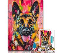 Rompecabezas para Adultos de 1000 Piezas de Perro Pastor, Ideal para Adolescentes, Ideal para cumpleaños y Navidad a Partir de 14 años, 50x75cm