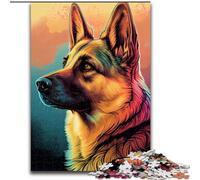 Rompecabezas para Adultos de 1000 Piezas de Perros pastores alemanes. Rompecabezas para Adultos de 26x38cm Halloween, Navidad y Regalo de cumpleaños.
