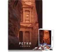 Rompecabezas para Adultos de 1000 Piezas de Petra, la Ciudad perdida, Juguetes educativos, Juegos para Mejorar la Memoria, Juguete Educativo, tamaño 50x75cm