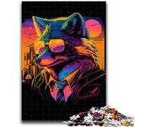 Rompecabezas para Adultos de 1000 Piezas de Red Fox Hitman Gangster para Mayores de 14 años, Juego de Preguntas, Actividades Divertidas en casa, Regalo de cumpleaños, Regalos de Viaje, 50x75cm