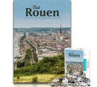 Rompecabezas para Adultos de 1000 Piezas de Rouen: ejercita tu Cerebro, Juega con Juguetes adictivos para Cultivar la Paciencia, Juego de desafío único de 38x26cm