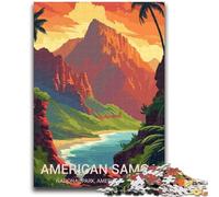 Rompecabezas para Adultos de 1000 Piezas de Samoa Americana Ejercita el Cerebro Juguete adictivo para Cultivar la Paciencia Ideal para Parejas (tamaño 38x26cm)