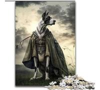Rompecabezas para Adultos de 1000 Piezas de samurái Gran danés Hecho de cartón, Juego Familiar Interactivo, decoración del hogar DIY, Regalo desafiante de acertijos 1000 Piezas(26x38cm)
