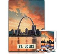 Rompecabezas para Adultos de 1000 Piezas de San Luis, Hermoso diseño, Juego, decoración, Juguetes antiestrés, tamaño 38x26cm