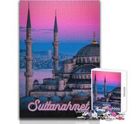Rompecabezas para Adultos de 1000 Piezas de Sultanahmet, Turquía Hermoso diseño Análisis de Juegos y lógica Regalos de Amigo Secreto Tamaño 38x26cm