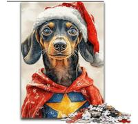 Rompecabezas para Adultos de 1000 Piezas de Superman Dachshund de cartulina, Mayores de 14 años, tamaño 38x26cm, desafiante Rompecabezas - Juguete Relajante para Adolescentes