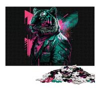 Rompecabezas para Adultos de 1000 Piezas de Tiger Man Cortado con precisión (tamaño 38 x 26 cm)